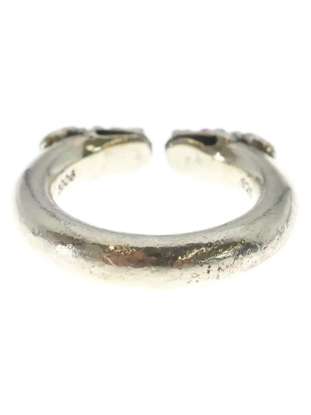 Chrome Hearts Double Dog Ring Silver